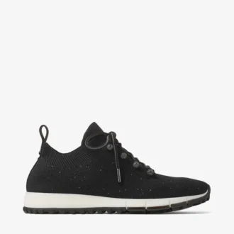 Zapatillas Veles de punto negro con lentejuelas