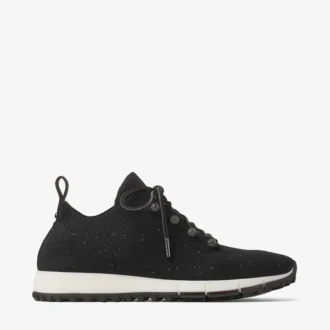 Zapatillas Veles de punto negro con lentejuelas