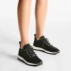 Zapatillas Veles de punto negro con lentejuelas
