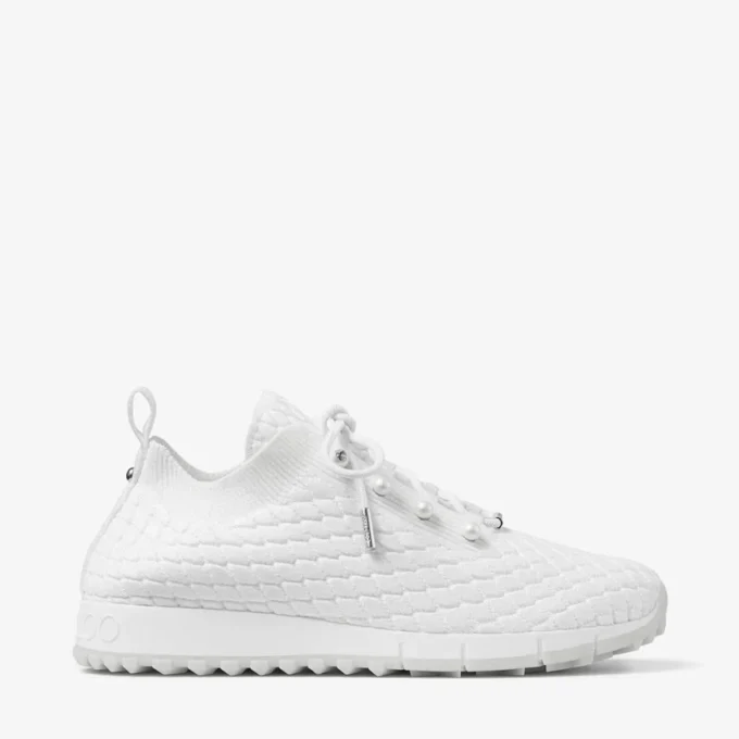Zapatillas Veles de punto texturado blanco