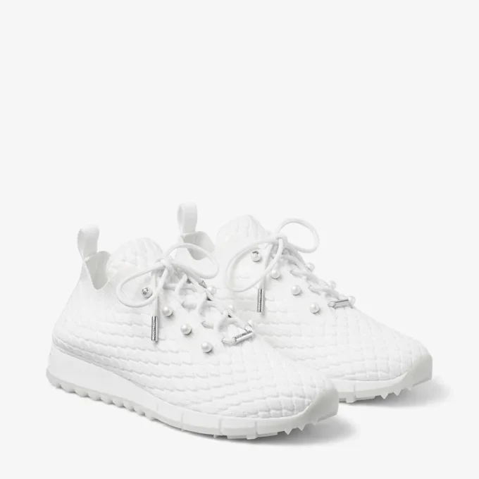 Zapatillas Veles de punto texturado blanco