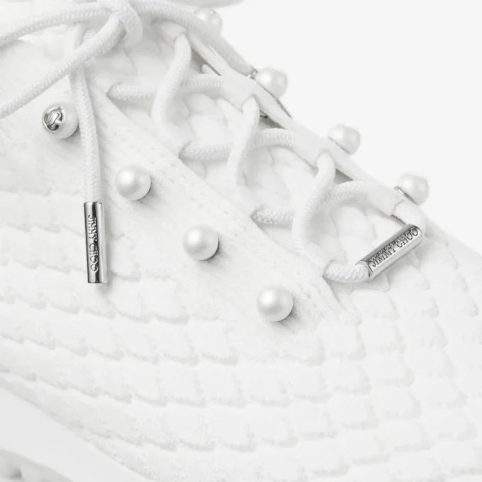 Zapatillas Veles de punto texturado blanco