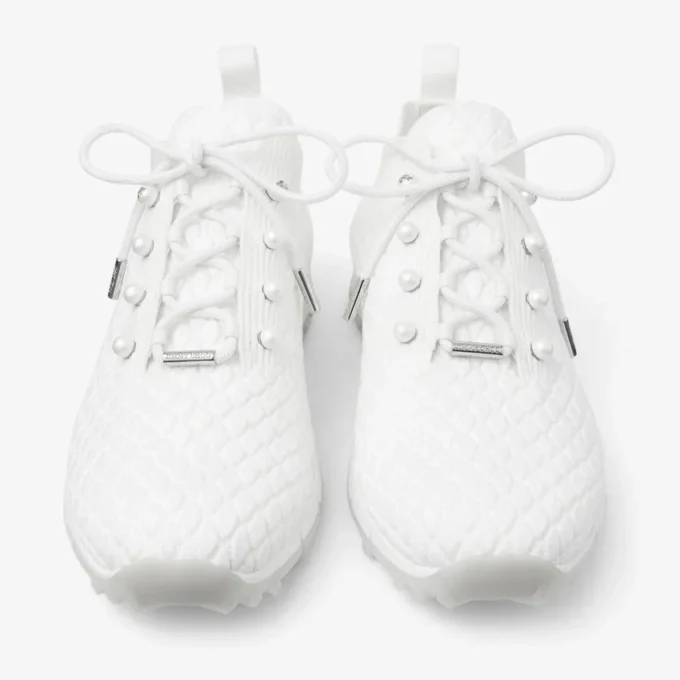 Zapatillas Veles de punto texturado blanco
