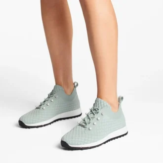 Zapatillas Veles Light Verde de punto texturizado