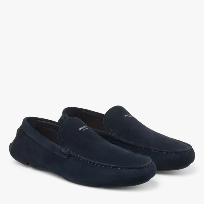 Zapatos de conducir Stanly Driver en ante reverso azul marino Zapatos de conducir Stanly Driver en ante reverso azul marino