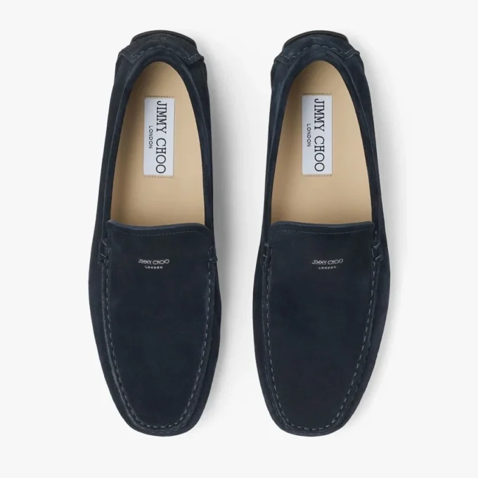Zapatos de conducir Stanly Driver en ante reverso azul marino Zapatos de conducir Stanly Driver en ante reverso azul marino