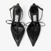 Zapatos de salón Afia Mesh 100 en negro Spazzolato y tul fruncido