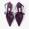 Zapatos de salón Afia Mesh 100 Winter Bloom de satén y tul fruncido