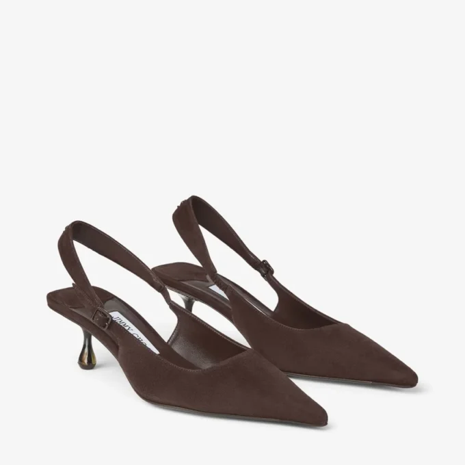 Zapatos de salón Amel 50 de ante color chocolate Zapatos de salón Amel 50 de ante color chocolate