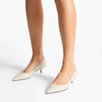 Zapatos de salón Amelia 35 en piel de becerro color latte