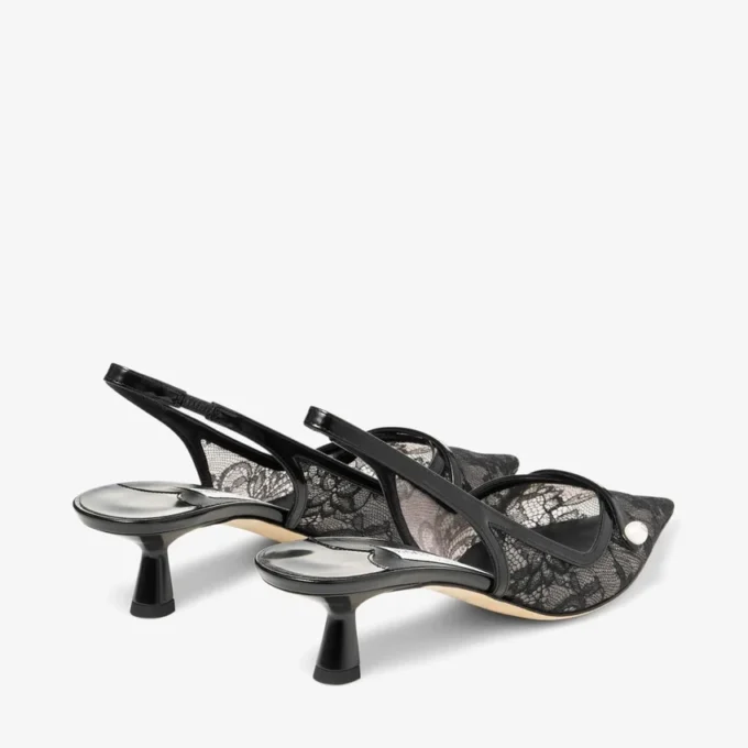 Zapatos de salón Amita 45 negros de jimmy choo con encaje y spazzolato