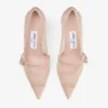 Zapatos de salón Aren 65 de piel Macaron y malla con estampado de corazones y adorno de perla