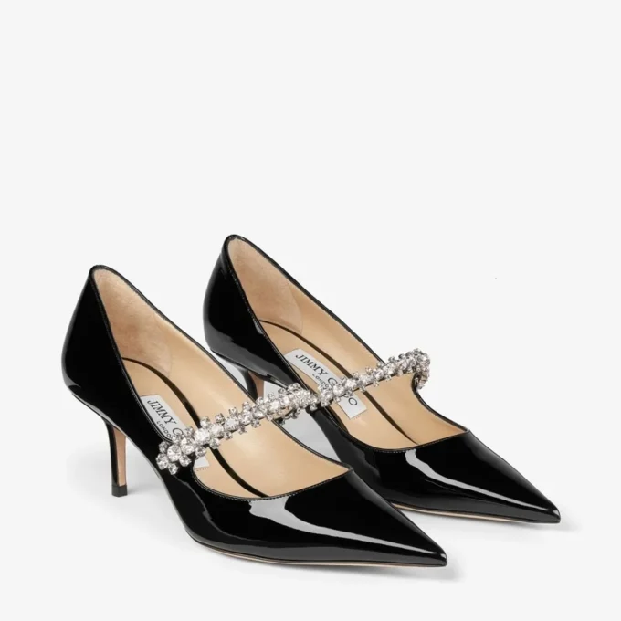 Zapatos de salón Bing 65 de charol negro con cristales Zapatos de salón Bing 65 de charol negro con cristales