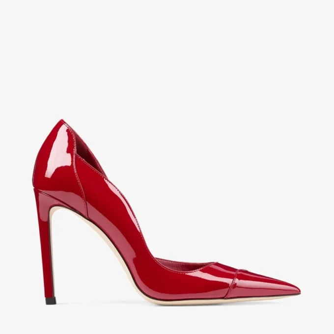 Zapatos de salón Brigitte 100 de charol rojo rubí