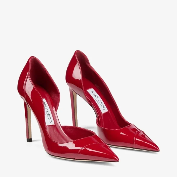 Zapatos de salón Brigitte 100 de charol rojo rubí