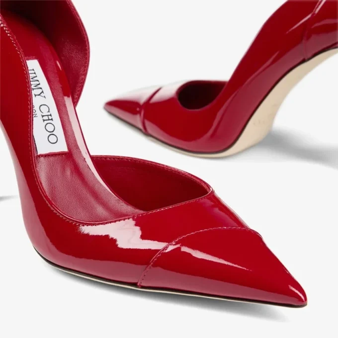 Zapatos de salón Brigitte 100 de charol rojo rubí