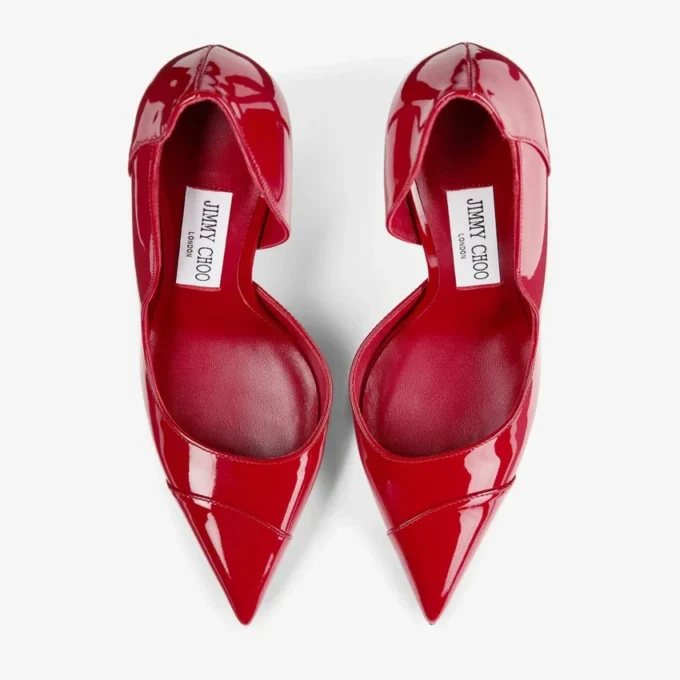 Zapatos de salón Brigitte 100 de charol rojo rubí