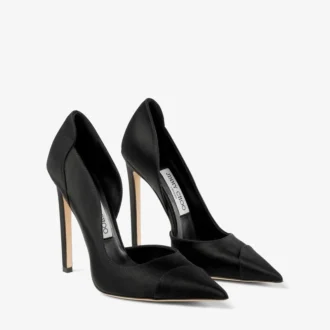 Zapatos de salón Brigitte 120 de satén negro