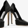 Zapatos de salón Brigitte 120 de satén negro