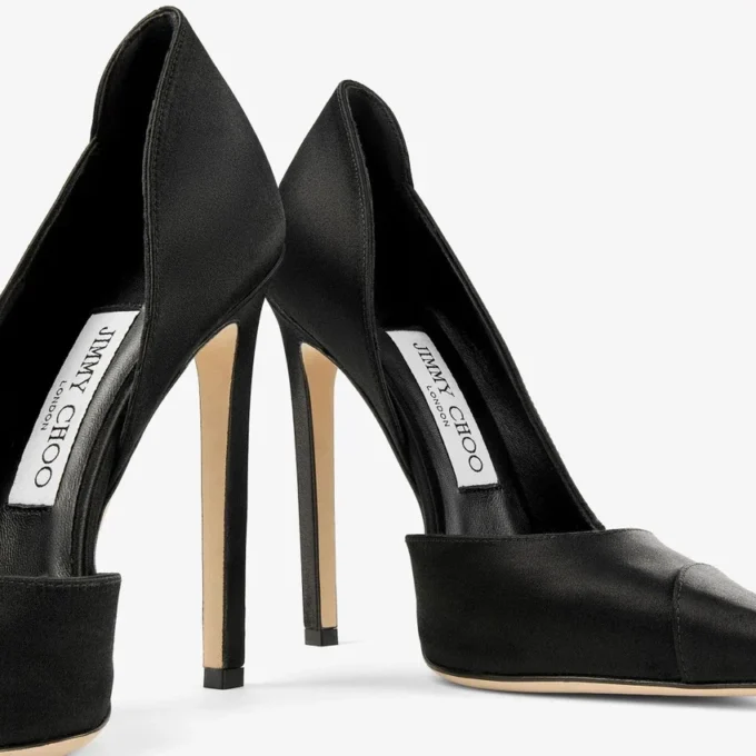 Zapatos de salón Brigitte 120 de satén negro