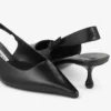 Zapatos de salón con talón abierto Amel 50 en piel napa negra Zapatos de salón con talón abierto Amel 50 en piel napa negra