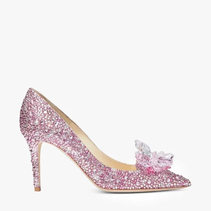 Zapatos de salón de punta afilada Alia Rose Mix, de ante y cubiertos de cristales