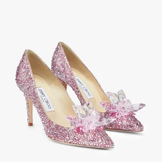 Zapatos de salón de punta afilada Alia Rose Mix, de ante y cubiertos de cristales
