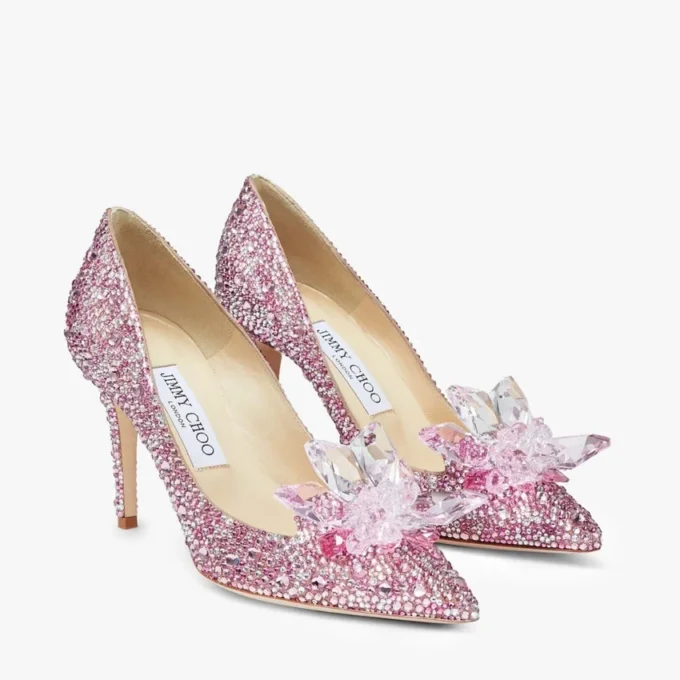 Zapatos de salón de punta afilada Alia Rose Mix, de ante y cubiertos de cristales