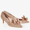 Zapatos de salón de punta afilada Allure con cristales en oro rosa