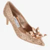 Zapatos de salón de punta afilada Allure con cristales en oro rosa