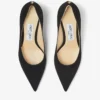 Zapatos de salón de punta afilada Love 65 en ante negro con emblema Jc Zapatos de salón de punta afilada Love 65 en ante negro con emblema Jc