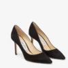 Zapatos de salón de punta Romy 85 de ante negro Zapatos de salón de punta Romy 85 de ante negro