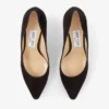 Zapatos de salón de punta Romy 85 de ante negro Zapatos de salón de punta Romy 85 de ante negro