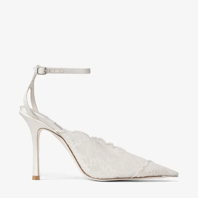 Zapatos de salón Faiz 100 de encaje marfil de jimmy choo Zapatos de salón Faiz 100 de encaje marfil de jimmy choo