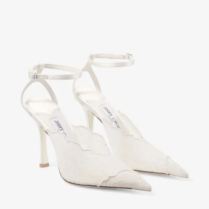 Zapatos de salón Faiz 100 de encaje marfil de jimmy choo Zapatos de salón Faiz 100 de encaje marfil de jimmy choo