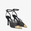 Zapatos de salón Faiz 100 negros de jimmy choo con detalle de encaje y metal