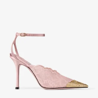 Zapatos de salón Faiz 100 Rose de jimmy choo con encaje y detalle metálico