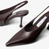 Zapatos de salón Isa 80 en piel de becerro color merlot intenso