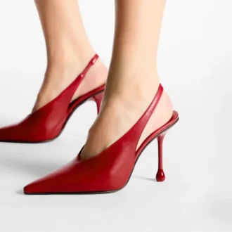 Zapatos de salón Isa 95 de piel rojo rubí