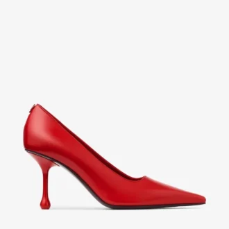 Zapatos de salón Ixia 80 en piel rojo rubí