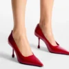 Zapatos de salón Ixia 80 en piel rojo rubí Zapatos de salón Ixia 80 en piel rojo rubí