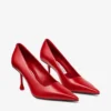 Zapatos de salón Ixia 80 en piel rojo rubí Zapatos de salón Ixia 80 en piel rojo rubí