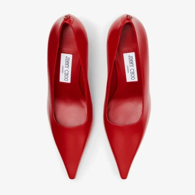 Zapatos de salón Ixia 80 en piel rojo rubí Zapatos de salón Ixia 80 en piel rojo rubí