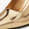 Zapatos de salón Ixia 95 de piel metalizada dorada