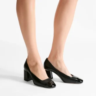 Zapatos de salón Jenson 65 en charol negro y piel napa