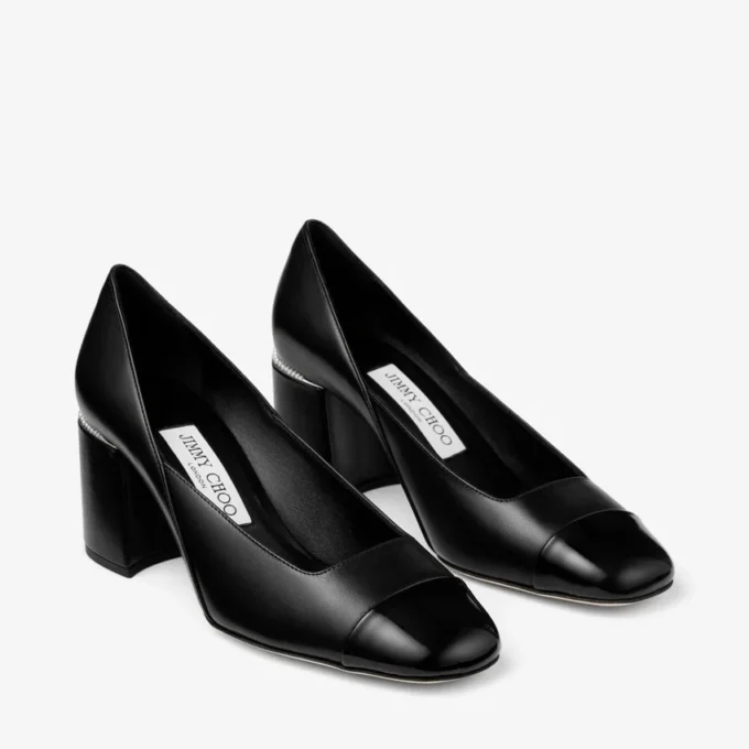 Zapatos de salón Jenson 65 en charol negro y piel napa