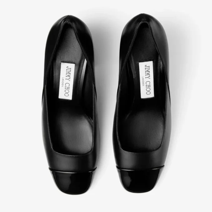 Zapatos de salón Jenson 65 en charol negro y piel napa