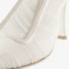 Zapatos de salón Lotta 100 de tul marfil y napa