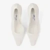 Zapatos de salón Lotta 100 de tul marfil y napa