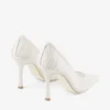 Zapatos de salón Lotta 100 de tul marfil y napa